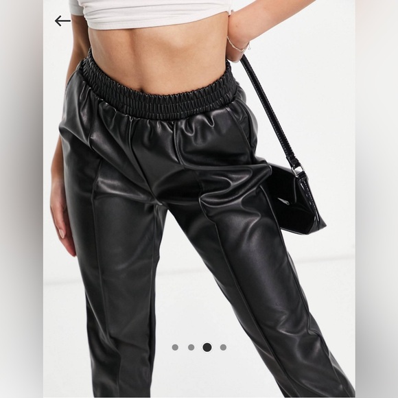 ASOS (Threadbare) Eyal PU jogger faux leather pants - Picture 4 of 10